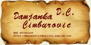 Damjanka Čimburović vizit kartica